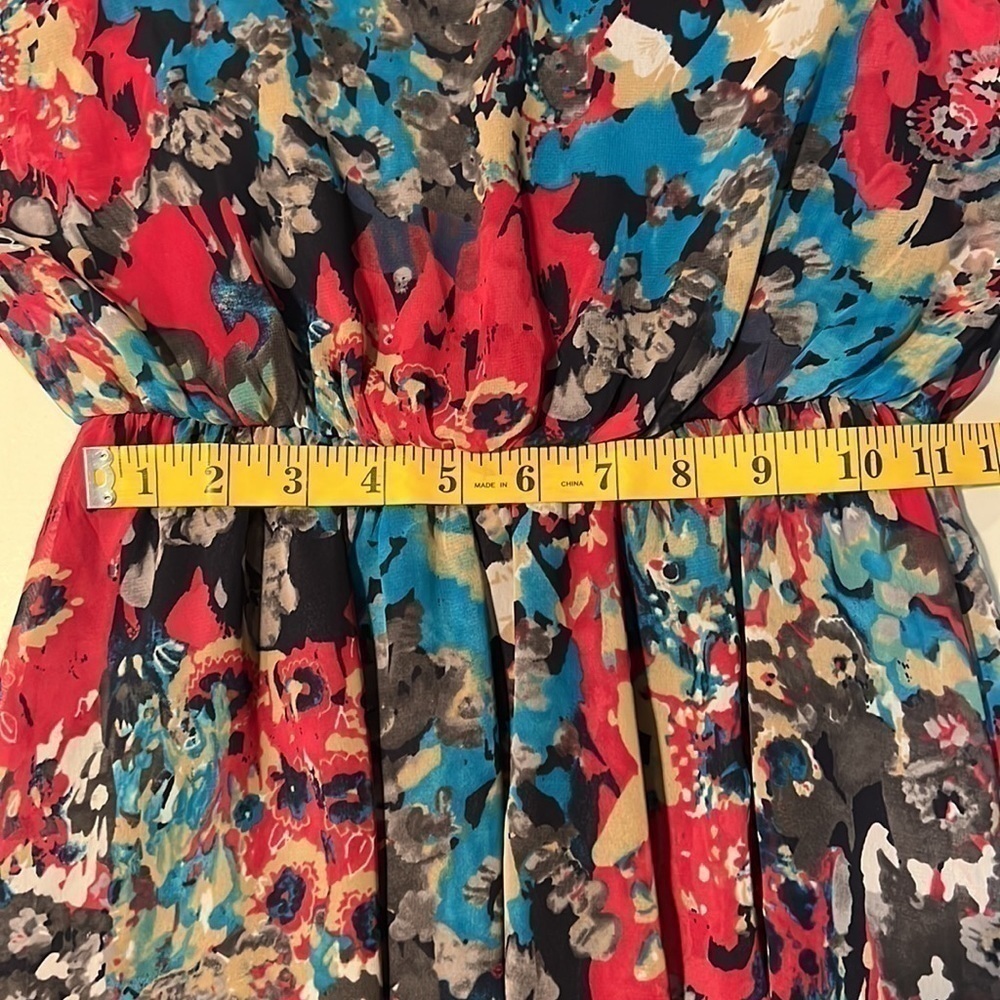 Lush Floral Sleeveless High Low Dress, Size S - Picture 11 of 11
